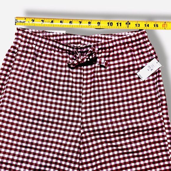 Gap Adult Unisex Softest Cotton Flannel PJ Pants Red White Gingham Plaid XS NEW - Picture 7 of 15